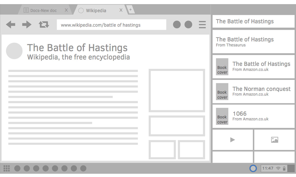 A screenshot of a low fidelity design for the extension